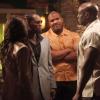 THE FINDER:  Music mogul Big Glade (guest star Curtis &quot;50 Cent&quot; Jackson, second from L) meets with Leo (Michael Clarke Duncan, R) to enlist Walter's help in finding the source of some illegally released music in the &quot;Life After Death&quot; episode of THE FINDER airing Thursday, Feb. 9 (9:00-10:00 PM ET/PT) on FOX.  &#xa9;2012 Fox Broadcasting Co.  Cr:  Jordin Althaus/FOX