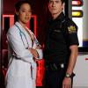 THE LISTENER -- Pictured: (l-r) Mylene Dinh-Robic as Olivia, Craig Olejnik as Toby -- NBC Photo: Steve Wilkie