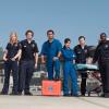 TRAUMA -- Pictured: Billy Lush as Bailey, Anastasia Griffith as Nancy, Cliff Curtis as "Rabbit", Aimee Garcia as Marisa, Kevin Rankin as Tyler, Derek Luke as Boone -- NBC Photo: Mitchell Haaseth