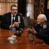 "Fog of War" -- Danny and Baez work with Texas Ranger Waylon Gates (Lyle Lovett) when they are put on a case to find the Lone Star Killer. Also, after Eddie\'s partner, Officer James Addison (Justin Cunningham), mistakenly shoots an undercover cop, internal affairs accuses Jamie of not supervising properly, and Frank speaks with Officer Addison about why he shouldn\'t turn in his shield, on BLUE BLOODS, Friday, Feb. 14 (10:00-11:00 PM, ET/PT) on the CBS Television Network. Pictured: Tom Selleck as Frank Reagan, Len Cariou as Henry Reagan, Donnie Wahlberg as Danny Reagan . Photo: John Paul Filo/CBS  ©2020 CBS Broadcasting Inc. All Rights Reserved.