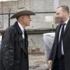 "Fog of War" -- Danny and Baez work with Texas Ranger Waylon Gates (Lyle Lovett) when they are put on a case to find the Lone Star Killer. Also, after Eddie\'s partner, Officer James Addison (Justin Cunningham), mistakenly shoots an undercover cop, internal affairs accuses Jamie of not supervising properly, and Frank speaks with Officer Addison about why he shouldn\'t turn in his shield, on BLUE BLOODS, Friday, Feb. 14 (10:00-11:00 PM, ET/PT) on the CBS Television Network. Pictured: Lyle Lovett as Texas Ranger Waylon Gates,  Donnie Wahlberg as Danny Reagan  Photo: John Paul Filo/CBS  ©2020 CBS Broadcasting Inc. All Rights Reserved.