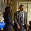 "Burning Bridges" -- Danny and Baez are temporarily assigned new partners when an officer is outed and his current partner won\'t ride with him.  Meanwhile, Jamie and Eddie work on a revenge mission to steal a collar from a pompous detective, and Frank compromises his relationship with the Archdiocese when he speaks out about equality in the police force, on BLUE BLOODS, Friday, Oct. 10 (10:00-11:00 PM, ET/PT) on the CBS Television Network. Pictured:  Marisa Ramirez as Det. Maria Baez, Frank Pando as Alex Fuente, Donnie Wahlberg as Danny Reagan. Photo: John Paul Filo/CBS  ÃÂ©2014 CBS Broadcasting Inc. All Rights Reserved.