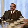 "Under the Gun" -- As Danny and Baez investigate the murders of three prominent community leaders who appear to be the casualties of hate crimes, Frank meets with a group who wants to make sure these incidents are not taken lightly. Meanwhile, after Linda is mugged, she decides she wants to carry a gun, even against Danny\'s wishes, on BLUE BLOODS, Friday, Dec.12 (10:00-11:00 PM, ET/PT) on the CBS Television Network. Victor Garner guest stars as a community leader.  Pictured: Tom Selleck as Frank Reagan. Photo: John Paul Filo/CBS  ÃÂ©2014 CBS Broadcasting Inc. All Rights Reserved.