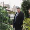 "Hold Outs" -- When a homicide case ends in a hung jury, Erin is forced to take over the case from her colleague, ADA Kelly Blake (Diane Neal), and with the help of DA investigator Anthony Abetemarco (Steve Schirripa), find a missing witness.  Also, Jamie and Eddie go undercover as an elderly couple to catch a gang that is terrorizing a neighborhood, on BLUE BLOODS, Friday, Nov. 20  (10:00-11:00 PM, ET/PT) on the CBS Television Network. Pictured: Steve Schirripa, Bridget Moynahan. Photo: Jeffrey Neira/CBS ÃÂ©2015 CBS Broadcasting Inc. All Rights Reserved.