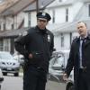 "Hard Bargain" -- When Linda\'s brother, Jimmy (Kevin Dillon), gets into trouble with the mob, he begs Danny to help him stay safe until it blows over. Also, Frank faces a public relations nightmare when the lawyer of a wrongfully arrested man demands that NYPD officers\' disciplinary records be made public, and Nicky goes on a ride-along with Jamie, on BLUE BLOODS, Friday, Feb. 17 (10:00-11:00 PM, ET/PT) on the CBS Television Network. Kevin Dillon guest stars as Danny\'s brother-in-law, Jimmy. Pictured:  Donnie Wahlberg. PHOTO CREDIT:  GIOVANNI RUFINO/CBS ÃÂ© 2017 CBS.  All Rights Reserved.
