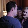 "Hard Bargain" -- When Linda\'s brother, Jimmy (Kevin Dillon), gets into trouble with the mob, he begs Danny to help him stay safe until it blows over. Also, Frank faces a public relations nightmare when the lawyer of a wrongfully arrested man demands that NYPD officers\' disciplinary records be made public, and Nicky goes on a ride-along with Jamie, on BLUE BLOODS, Friday, Feb. 17 (10:00-11:00 PM, ET/PT) on the CBS Television Network. Kevin Dillon guest stars as Danny\'s brother-in-law, Jimmy. Pictured:  Kevin Dillon, Amy Carlson, Andrew Terraciano. PHOTO CREDIT:  GIOVANNI RUFINO/CBS ÃÂ© 2017 CBS.  All Rights Reserved.