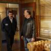 "Close Calls" -- After Danny\'s brother-in-law, Jimmy (Kevin Dillon), gets caught up with the mob and steals Danny\'s credit card, Danny forces Jimmy to take down the mobsters with Baez\'s help. Also, Frank has Erin and Anthony investigate if his old partner, Lenny (Treat Williams), is truly guilty of a crime and Jamie is approached by Tariq (Rene Ifrah), an officer who wants his help getting reassigned from his undercover assignment at a mosque, on BLUE BLOODS, Friday, March 30 (10:00-11:00 PM, ET/PT) on the CBS Television Network. Pictured:  Tom Selleck, Robert Clohessy, Treat Williams.  Photo: John Paul Filo/CBS  ÃÂ©2018CBS Broadcasting Inc. All Rights Reserved.