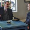 "Authority Figures" -- When a video surfaces of officers partaking in a clear case of entrapment, Frank focuses on finding the cop who leaked the video. Also, Eddie retaliates against a co-worker who is pranking Jamie; Danny and Baez investigate the murder of a tabloid writer who worked in the hip-hop scene; and Erin gives a high-profile case to a young ADA under her tutelage, on BLUE BLOODS, Friday, Dec. 7 (10:00-11:00 PM, ET/PT) on the CBS Television Network. Pictured: Tom Selleck Photo: John Paul Filo/CBS  ÃÂ©2018CBS Broadcasting Inc. All Rights Reserved.