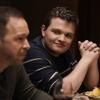 "Rectify" -- After an incident where Officer Witten\'s (Lauren Patten) backup physically could not keep up with a chase, Frank must decide whether to implement a more rigorous fitness test for the NYPD. Also, Danny is hesitant to pursue a cold case after learning who the original detective was; Anthony begs Erin to stall a murder trial so he can gather more evidence; and Eddie is vexed by Jamie\'s disapproval of her joining a fraternal organization, on BLUE BLOODS, Friday, April 5 (10:00-11:00 PM, ET/PT) on the CBS Television Network.  Pictured:   Donnie Wahlberg, Andrew Terraciano. Photo: Patrick Harbron/CBS  ÃÂ©2018CBS Broadcasting Inc. All Rights Reserved.