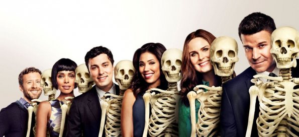 BONES:  Cast L-R: TJ Thyne, Tamara Taylor, John Francis Daley, Michaela Conlin, Emily Deschanel and David Boreanaz. The tenth season of BONES premieres Thursday, Sept. 25 (8:00-9:00 PM ET/PT) on FOX. &#xa9;2014 Fox Broadcasting Co. Cr: FOX