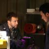 BONES:  Hodgins (TJ Thyne, L) and FBI Special Agent James Aubrey (guest star John Boyd, R) continue to investigate who is mastermining the government conspiracy that  framed Booth for murder in the "The Lance to the Heart" episode of BONES airing Thursday, Oct. 2 (8:00-9:00 PM ET/PT) on FOX.  ©2014 Fox Broadcasting Co.  Cr:  Patrick McElhenney/FOX