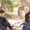BONES:  Brennan (Emily Deschanel, R) and Cam (Tamara Taylor, L) investigate remains found on the side of a road in the "The Lost Love in the Foreign Land" episode of BONES airing Thursday, Nov. 6 (8:00-9:00 PM ET/PT) on FOX.  ©2014 Fox Broadcasting Co.  Cr:  Patrick McElhenney/FOX