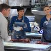 BONES:  The Jeffersonian team (L-R:  Michael grant Terry, Tamara Taylor and Emily Deschanel) investigate the remains of a college psychology professor in the "The Mutilation of the Master Manipulator" episode of BONES airing Thursday, Dec. 4 (8:00-9:00 PM ET/PT) on FOX.  ©2014 Fox Broadcasting Co.  Cr:  Ray Mickshaw/FOX