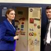 BONES: Brennan (Emily Deschanel, L), and Booth (David Boreanaz, R) visit the school campus of an affluent teacher that is found dead and the students have become suspects in the "The Teacher in the Books" episode of BONES airing Thursday, April 2 (8:00-9:00 PM ET/PT) on FOX. Pictured ©2015 Fox Broadcasting Co. Cr: Patrick McElhenney/FOX