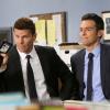BONES: L-R: David Boreanaz and John Boyd in the Spring premiere "The Death In The Defense" episode of BONES airing Thursday, April 14 (8:00-9:00 PM ET/PT) on FOX.  ©2016 Fox Broadcasting Co.  Cr:  Patrick McElhenney/FOX