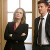 BONES: L-R: Emily Deschanel and David Boreanaz in the "The Murder Of The Meninist" episode of BONES airing Thursday, April 21 (9:00-10:00 PM ET/PT) on FOX.  ©2016 Fox Broadcasting Co.  Cr:  Patrick McElhenney/FOX