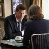 BONES: L-R: David Boreanaz and Emily Deschanel in the "The Fight in the Fixer" episode of BONES airing Thursday, May 12 (8:00-9:00 PM ET/PT) on FOX.  ©2016 Fox Broadcasting Co.  Cr:  Patrick McElhenney/FOX