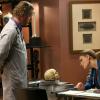 BONES: L-R: Guest star  Brian Klugman and Emily Deschanel in the "The Fight in the Fixer" episode of BONES airing Thursday, May 12 (8:00-9:00 PM ET/PT) on FOX.  ©2016 Fox Broadcasting Co.  Cr:  Patrick McElhenney/FOX
