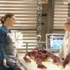 BONES:  L-R:  Emily Deschanel and guest star Barbara-Kimberly Cannon in the "The Strike in the Chord" episode of BONES airing Thursday, May 19 (8:00-9:00 PM ET/PT) on FOX.  ©2016 Fox Broadcasting Co.  Cr:  Patrick McElhenney/FOX
