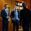 BONES: L-R: David Boreanaz and John Boyd in the "The Strike in the Chord" episode of BONES airing Thursday, May 19 (8:00-9:00 PM ET/PT) on FOX.  ©2016 Fox Broadcasting Co. Cr:  Kevin Estrada/FOX