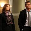 BONES: L-R: Emily Deschanel and David Boreanaz in the “The Head in the Abutment” episode of BONES airing Thursday, June 16 (8:00-9:00 PM ET/PT) on FOX. ©2016 Fox Broadcasting Co. Cr:  Patrick McElhenney/FOX