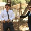 BONES:  Brennan (Emily Deschanel, R) and Booth (David Boreanaz, L) investigate a murder tied to the world of illegal animal trafficking in the "The Tiger in the Tale" episode of BONES airing Monday, Oct. 8 (8:00-9:00 PM ET/PT) on FOX.  ©2012 Fox Broadcasting Co.  Cr:  Patrick McElhenney/FOX