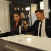 BONES:   Brennan (Emily Deschanel, L) and Booth (David Boreanaz, R) investigate a murder in an artisan district of Washington, D.C. in &quot;The Method in the Madness&quot; episode of BONES airing Monday, Nov. 5 (8:00-9:00 PM ET/PT) on FOX.  &#xa9;2012 Fox Broadcasting Co.  Cr:  Patrick McElhenney/FOX