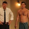 BONES:   Booth (David Boreanaz, L) invites Sweets (John Francis Dayley, R) to stay with Brennan and him while Sweets searches for a new apartment in &quot;The Method in the Madness&quot; episode of BONES airing Monday, Nov. 5 (8:00-9:00 PM ET/PT) on FOX.  &#xa9;2012 Fox Broadcasting Co.  Cr:  Patrick McElhenney/FOX