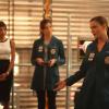 BONES:   Brennan (Emily Deschanel, R) brings all the Jeffersonian interns in for a special project in the &quot;The Patriot in Purgatory&quot; episode of BONES airing Monday, Nov. 12 (8:00-9:00 PM ET/PT) on FOX.  Also pictured Tamara Taylor (L) and Michaela Conlin (C).  &#xa9;2012 Fox Broadcasting Co.  Cr:  Patrick McElhenney/FOX