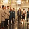 BONES:   Brennan (Emily Deschanel, R) brings all the Jeffersonian interns in for a special project in the &quot;The Patriot in Purgatory&quot; episode of BONES airing Monday, Nov. 12 (8:00-9:00 PM ET/PT) on FOX.  Also pictured L-R: Pej Vahdat, Luke Kleintank, Michael Grant Terry, Joel David Moore, Eugene Byrd, TJ Thyne, John Francis Daley, Tamara Taylor and Michaela Conlin.  &#xa9;2012 Fox Broadcasting Co.  Cr:  Patrick McElhenney/FOX