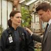 BONES:  Brennan (Emily Deschanel, L) and Booth (David Boreanaz, R) investigate the remains of a young boy found in an abandoned greenhouse in the milestone 150th episode of BONES, &quot;The Ghost in the Machine,&quot; airing Monday, Dec. 3 (8:00-9:01 PM ET/PT) on FOX.  &#xa9;2012 Fox Broadcasting Co.  Cr:  Patrick McElhenney/FOX