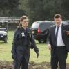 BONES:  Brennan (Emily Deschanel, L) and Booth (David Boreanaz, R) investigate remains found at a farm in the "The Fact in the Fiction" episode of BONES airing Monday, Feb. 25 (8:00-9:00 PM ET/PT) on FOX.  ©2013 Patrick McElhenney/FOX