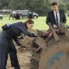 BONES:  L-R:  Brennan (Emily Deschanel), Booth (David Boreanaz), Hodgins (TJ Thyne) and Cam (Tamara Taylor) investigate remains found at a farm in the "The Fact in the Fiction" episode of BONES airing Monday, Feb. 25 (8:00-9:00 PM ET/PT) on FOX.  ©2013 Patrick McElhenney/FOX