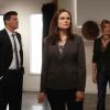 BONES:  With hopes of finding a lead to the murderer in their case, Booth (David Boreanaz, L) and Brennan (Emily Deschanel, C) view photographs on display at an art gallery which depict chilling images of the victims' childhood in Sierra Leone in the &quot;The Survivor in the Soap&quot; episode of BONES airing Monday, March 4 (8:00-9:00 PM ET/PT) on FOX. Also pictured:  Guest star Annie Fitzgerald, R.  &#xa9;2013 Jordin Althaus/FOX