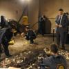 BONES:  L-R:  Cam (Tamara Taylor), Brennan (Emily Deschanel) and Booth (David Boreanaz) examine a crime scene in a dangerous neighborhood of Washington, D.C. in the "The Maiden in the Mushrooms" episode of BONES airing Monday, April 1 (8:00-9:00 PM ET/PT) on FOX.  ©2013 Fox Broadcasting Co.  Cr:  Ray Mickshaw/FOX