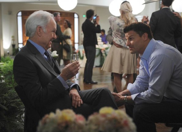 BONES: Booth (David Boreanaz, R) gets to know his mother's new husband (guest star Robert Pine, L) in the "The Party in the Pants" episode of BONES airing Monday, April 15 (8:00-9:00 PM ET/PT) on FOX. ©2013 Fox Broadcasting Co. Cr: Richard Foreman/FOX BONES: Booth (David Boreanaz, R) gets to know his mother's new husband (guest star Robert Pine, L) in the "The Party in the Pants" episode of BONES airing Monday, April 15 (8:00-9:00 PM ET/PT) on FOX. ©2013 Fox Broadcasting Co. Cr: Richard Foreman/FOX