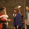 BONES:  When Booth's (David Boreanaz, R) mother (guest star Joanna Cassidy, second from R) shows up after a long absence in his life, she meets Brennan (Emily Deschanel, L) and Christine in the &quot;The Party in the Pants&quot; episode of BONES airing Monday, April 15 (8:00-9:00 PM ET/PT) on FOX.
&#xa9;2013 Fox Broadcasting Co.  Cr:  Patrick McElhenney/FOX