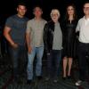 FOX FANFARE AT SAN DIEGO COMIC-CON © 2013: Chairman and Chief Executive Officer Fox Networks Group, Peter RIce and BONES cast members David Boreanaz and Emily Deschanel and Creator and Executive Producer Hart Hanson and Executive Producer Ian Toynton behind the scenes during the BONES panel on Thursday, July 18 at the FOX FANFARE AT SAN DIEGO COMIC-CON © 2013.  CR: Frank Micelotta/FOX  © 2013 FOX BROADCASTING