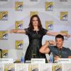 FOX FANFARE AT SAN DIEGO COMIC-CON © 2013: BONES cast members Emily Deschanel and David Boreanaz during the BONES panel on Thursday, July 18 at the FOX FANFARE AT SAN DIEGO COMIC-CON © 2013.  CR: Frank Micelotta/FOX  © 2013 FOX BROADCASTING