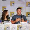 FOX FANFARE AT SAN DIEGO COMIC-CON © 2013: The cast members David Boreanaz and Emily Deschanel and Creator and Executive Producer Hart Hanson during the BONES panel on Thursday, July 18 at the FOX FANFARE AT SAN DIEGO COMIC-CON © 2013.  CR: Frank Micelotta/FOX  © 2013 FOX BROADCASTING