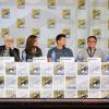 FOX FANFARE AT SAN DIEGO COMIC-CON © 2013: The cast members David Boreanaz and Emily Deschanel and Creator and Executive Producer Hart Hanson and Executive Producer Ian Toynton and panel moderator Will Keck during the BONES panel on Thursday, July 18 at the FOX FANFARE AT SAN DIEGO COMIC-CON © 2013.  CR: Frank Micelotta/FOX  © 2013 FOX BROADCASTING