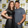 FOX FANFARE AT SAN DIEGO COMIC-CON © 2013: BONES cast members Emily Deschanel and David Boreanaz on Friday, July 19 during FOX FANFARE AT SAN DIEGO COMIC-CON © 2013.  CR: Frank Micelotta/FOX  © 2013 FOX BROADCASTING