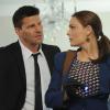 BONES: Brennan (Emily Deschanel, R) and Booth (David Boreanaz, L) investigate the murder of a state department accountant, whose remains were found in a hotel air conditioning unit in the &quot;The Secrets in the Proposal&quot; season premiere episode of BONES airing Monday, Sept. 16 (8:00-9:00 PM ET/PT) on FOX. &#xa9;2013 Fox Broadcasting Co. Cr: Ray Mickshaw/FOX