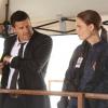 BONES: Brennan (Emily Deschanel, R) and Booth (David Boreanaz, L) investigate the murder of a state department accountant, whose remains were found in a hotel air conditioning unit in the &quot;The Secrets in the Proposal&quot; season premiere episode of BONES airing Monday, Sept. 16 (8:00-9:00 PM ET/PT) on FOX. &#xa9;2013 Fox Broadcasting Co.  Cr: Patrick McElhenney/FOX