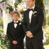 BONES:  At Brennan and Booth's wedding, Booth (David Boreanaz, R) and his son Parker (guest star Ty Panitz, L) watch as Brennan walks down the aisle in the &quot;The Woman in White&quot; episode of BONES airing Monday, Oct. 21 (8:00-9:00 PM ET/PT) on FOX.  &#xa9;2013 Fox Broadcasting Co.  Cr:  Ray Mickshaw/FOX
