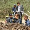 BONES:  Brennan (Emily Deschanel, second from L), Booth (David Boreanaz, second from R), Cam (Tamara Taylor, R) and Hodgins (TJ Thyne, R) investigate remains found in a beaver dam in the "The Dude in the Dam" episode of BONES airing Monday, Nov. 11 (8:00-900 PM ET/PT) on FOX.  ©2013 Fox Broadcasting Company.  Cr:  Ray Mickshaw/FOX