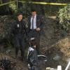 BONES:  Brennan (Emily Deschanel, L) and Booth (David Boreanaz, R) investigate remains found in a beaver dam in the "The Dude in the Dam" episode of BONES airing Monday, Nov. 11 (8:00-900 PM ET/PT) on FOX.  ©2013 Fox Broadcasting Company.  Cr:  Ray Mickshaw/FOX