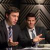 BONES:  Sweets (John Francis Daley, L) and Booth (David Boreanaz, R) interview a professional soccer player who is accused of murdering his wife in the &quot;The Fury in the Jury&quot; time period premiere episode of BONES airing Friday, Nov. 15 (8:00-900 PM ET/PT) on FOX.  &#xa9;2013 Fox Broadcasting Company.  Cr:  Jennifer Clasen/FOX