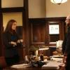 BONES:  Brennan (Emily Deschanel, L) connects with the father (guest star Richard Schiff, R) of a young competitive gymnast who was murdered in the &quot;The Spark in the Park&quot; episode of BONES airing Friday, Dec. 6 (8:00-9:00 PM ET/PT) on FOX.  &#xa9;2013 Fox Broadcasting Company.  Cr: Patrick McElhenney/FOX