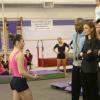 BONES:  Brennan (Emily Deschanel, second from R) and Booth (David Boreanaz, R) interview a competitive gymnast (guest star McKayla Maroney, L) whose friend and fellow gymnast was murdered the &quot;The Spark in the Park&quot; episode of BONES airing Friday, Dec. 6 (8:00-9:00 PM ET/PT) on FOX.  Also pictured: guest star McKinley Freeman, second from L. &#xa9;2013 Fox Broadcasting Company.  Cr: Patrick McElhenney/FOX